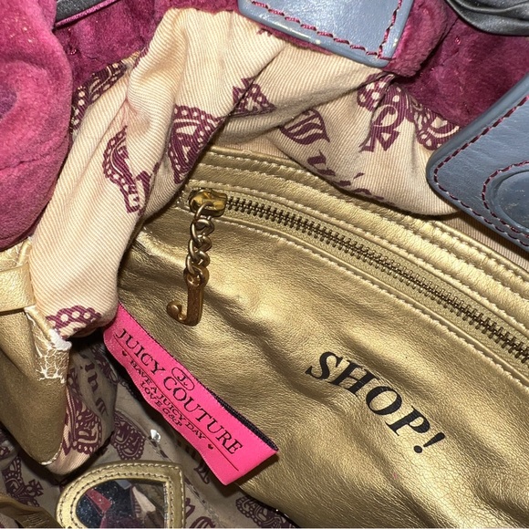 Maroon Juicy Couture Purse Vintage Y2K Tote Bag Handbag Quilted Preloved - Picture 10 of 12